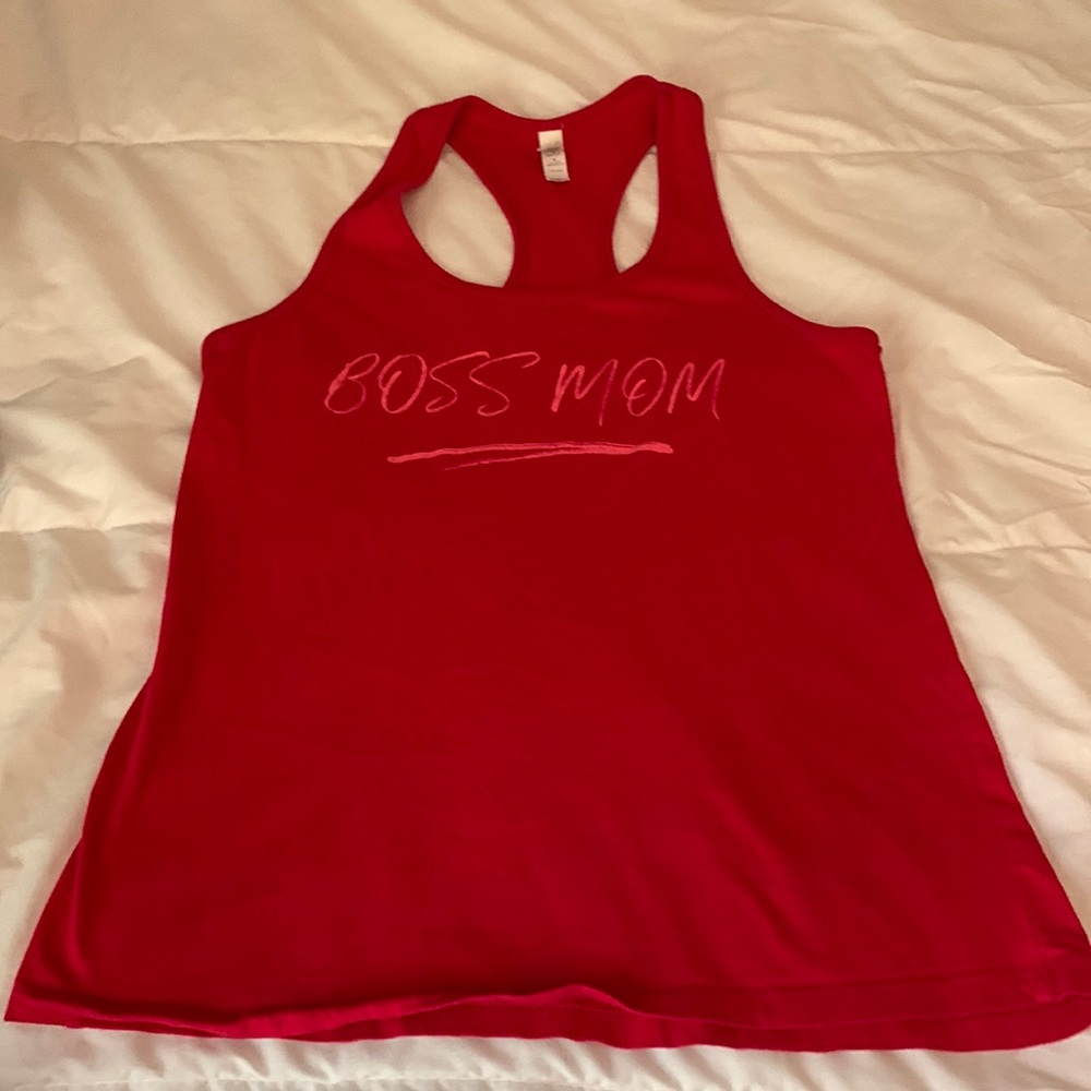“BOSS MOM” Fit4mom racerback tank